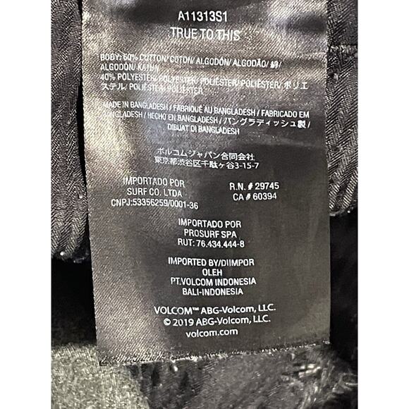 VOLCOM Women’s Classic Chino Style Pants Charcoal Gray Size 32 Casual, Office - Picture 11 of 11